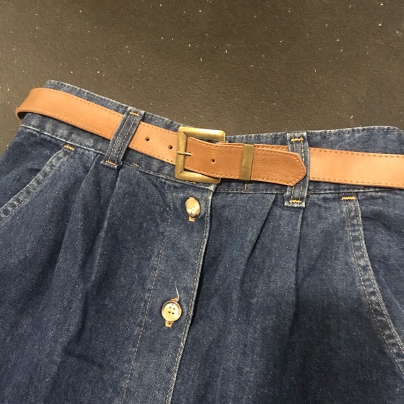 🎂Vintage jean skirt button front midi 6 USA🎂 - Picture 9 of 10